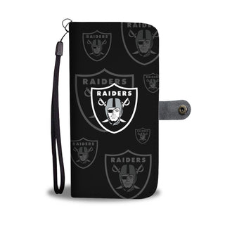 Oakland Raiders Logo Background Wallet Phone Cases