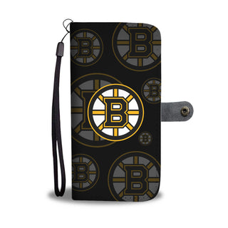 Boston Bruins Logo Background Wallet Phone Cases