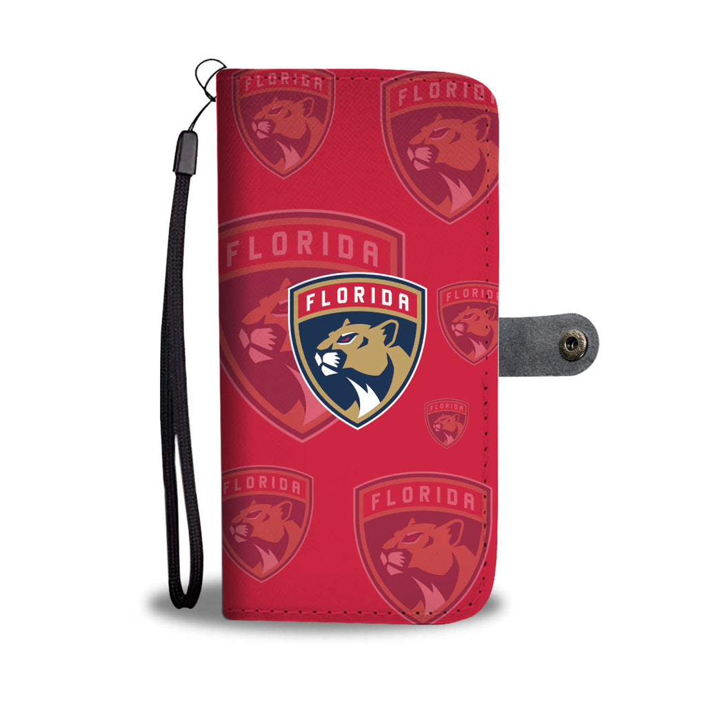 Florida Panthers Logo Background Wallet Phone Cases