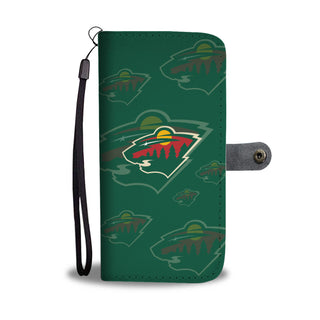 Minnesota Wild Logo Background Wallet Phone Cases