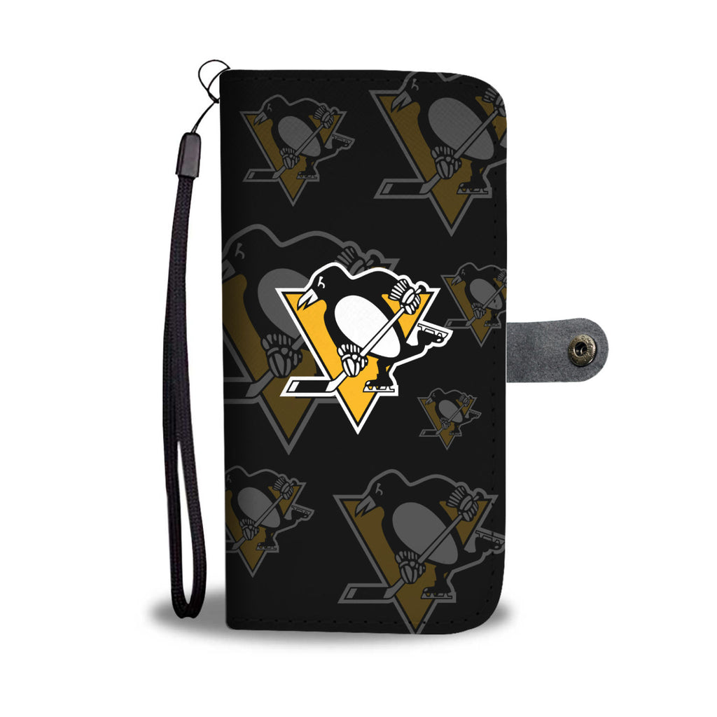 Pittsburgh Penguins Logo Background Wallet Phone Cases