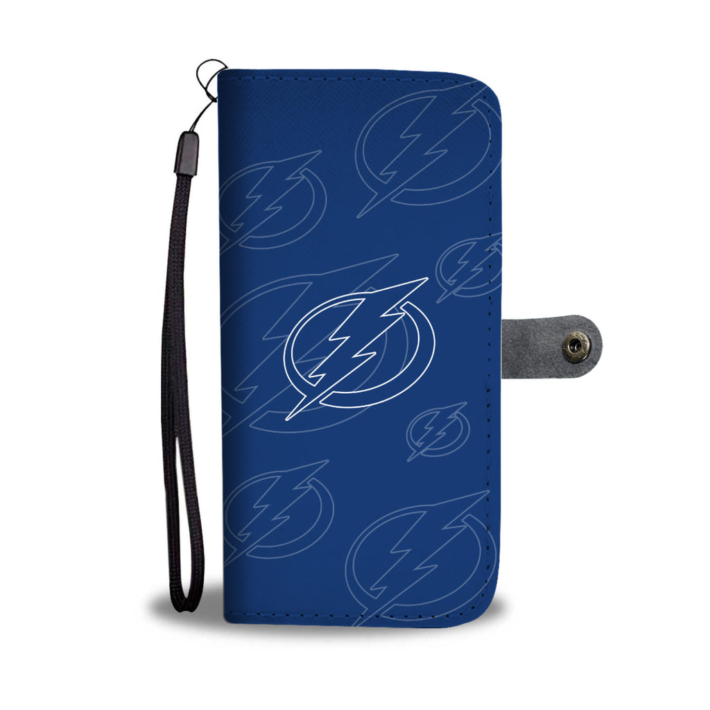 Tampa Bay Lightning Logo Background Wallet Phone Cases