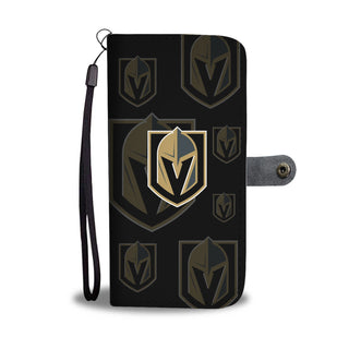 Vegas Golden Knights Logo Background Wallet Phone Cases