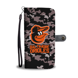 Gorgeous Camo Pattern Baltimore Orioles Wallet Phone Cases