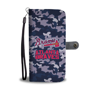 Gorgeous Camo Pattern Atlanta Braves Wallet Phone Cases