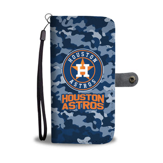 Gorgeous Camo Pattern Houston Astros Wallet Phone Cases