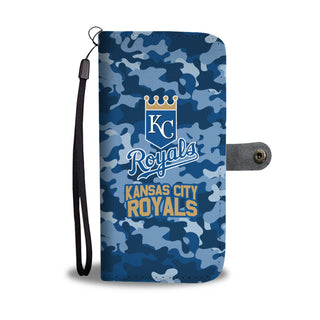 Gorgeous Camo Pattern Kansas City Royals Wallet Phone Cases