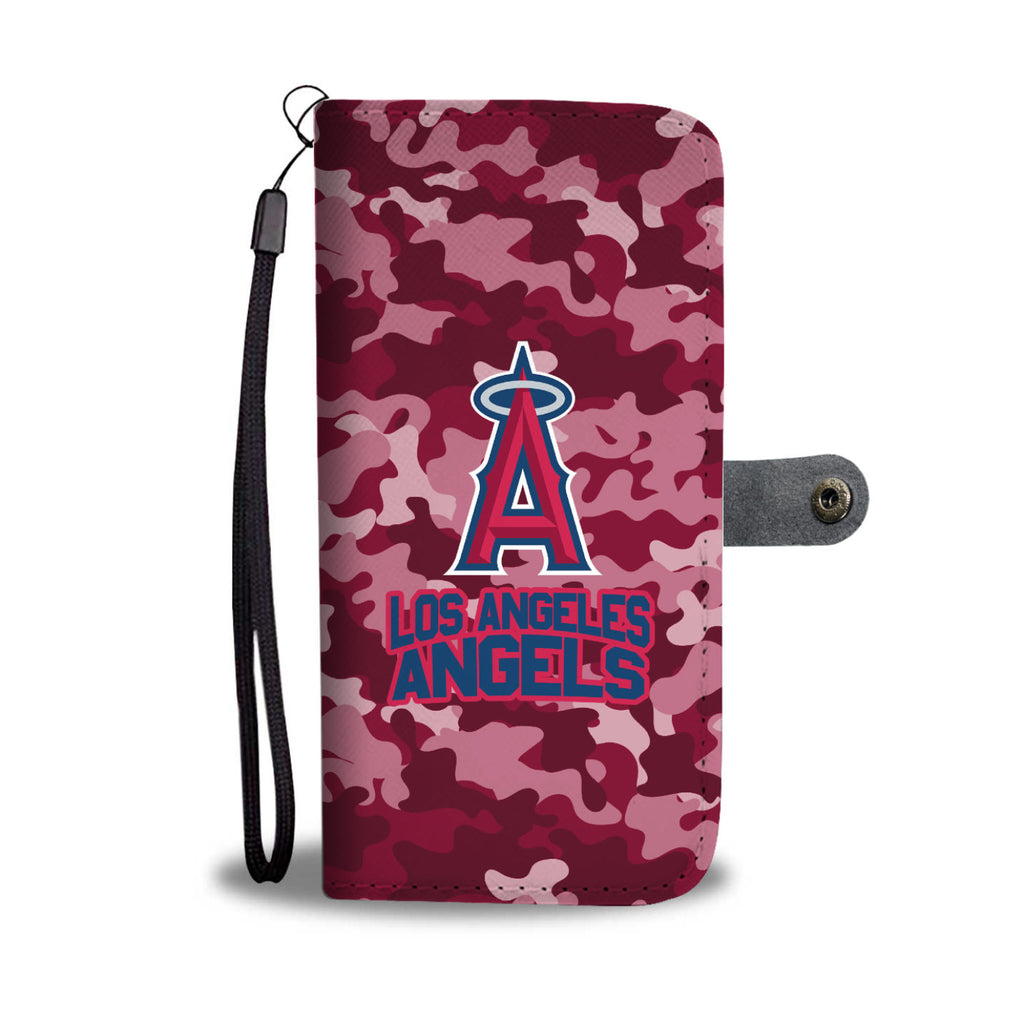 Gorgeous Camo Pattern Los Angeles Angels Wallet Phone Cases