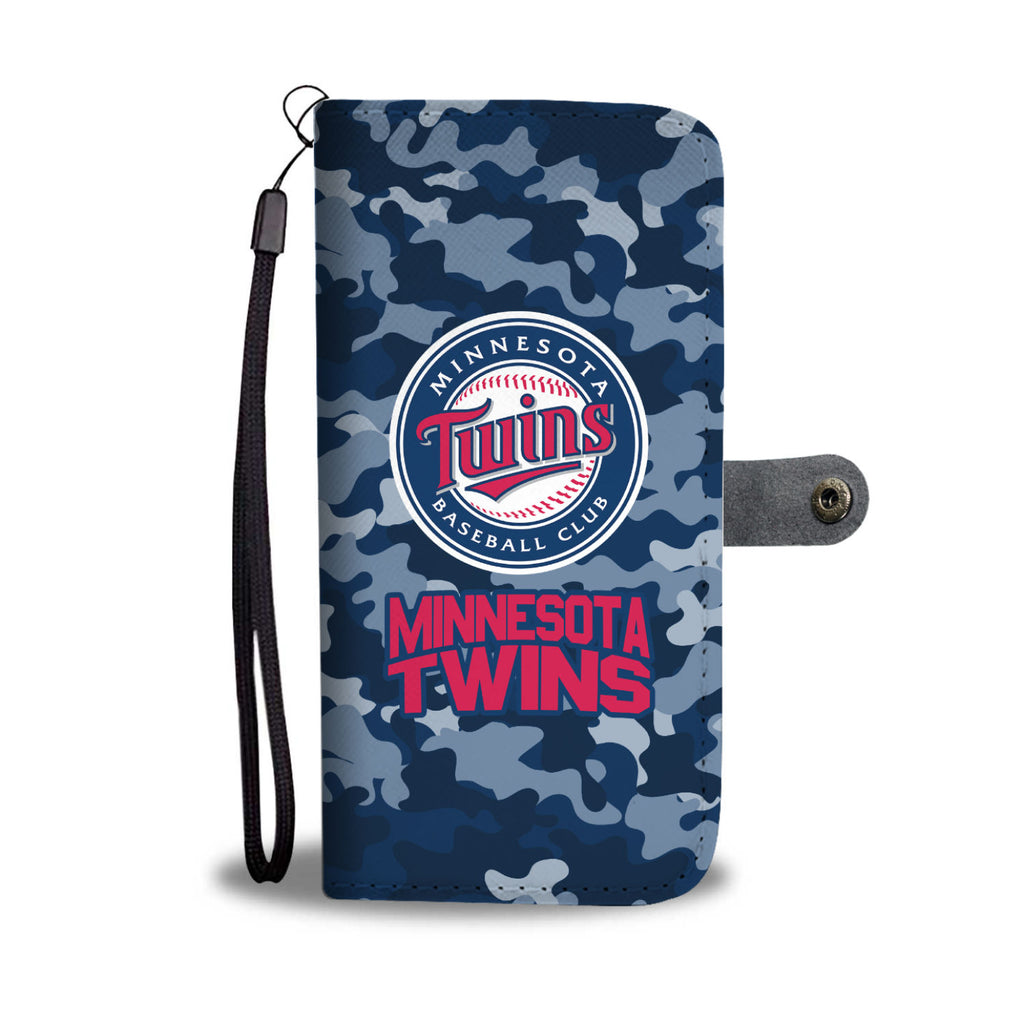 Gorgeous Camo Pattern Minnesota Twins Wallet Phone Cases