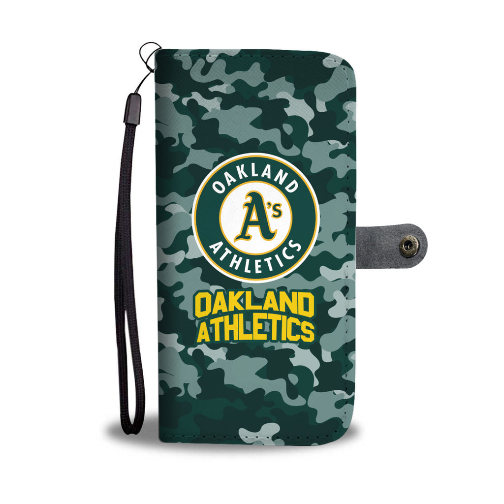 Gorgeous Camo Pattern Oakland Athletics Wallet Phone Cases