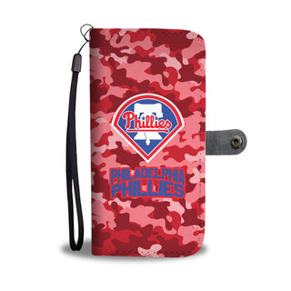 Gorgeous Camo Pattern Philadelphia Phillies Wallet Phone Cases