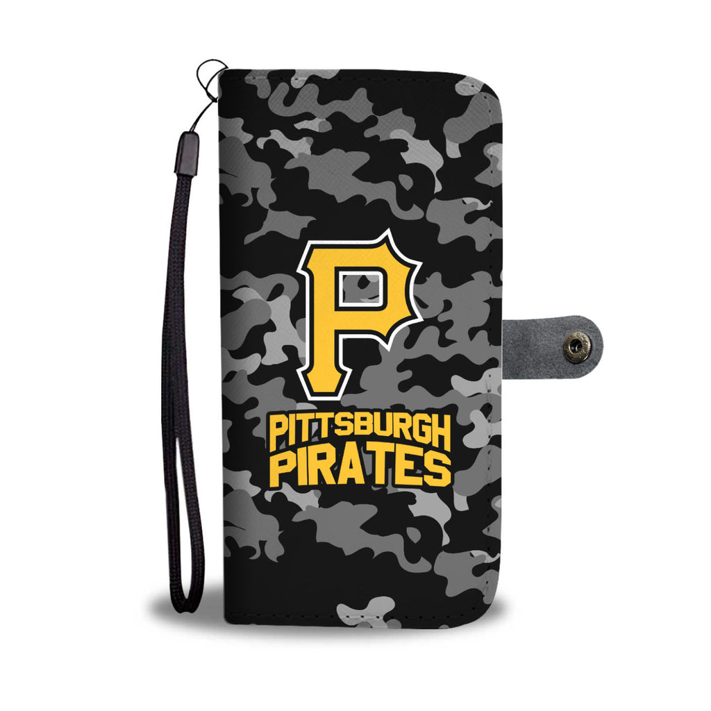 Gorgeous Camo Pattern Pittsburgh Pirates Wallet Phone Cases