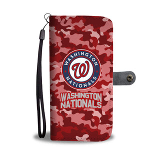 Gorgeous Camo Pattern Washington Nationals Wallet Phone Cases