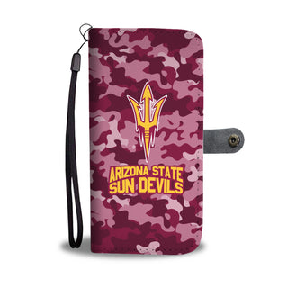 Gorgeous Camo Pattern Arizona State Sun Devils Wallet Phone Cases