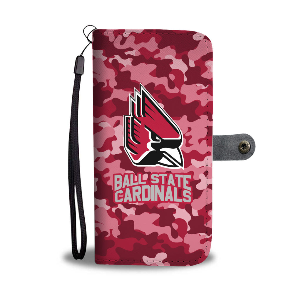 Gorgeous Camo Pattern Ball State Cardinals Wallet Phone Cases