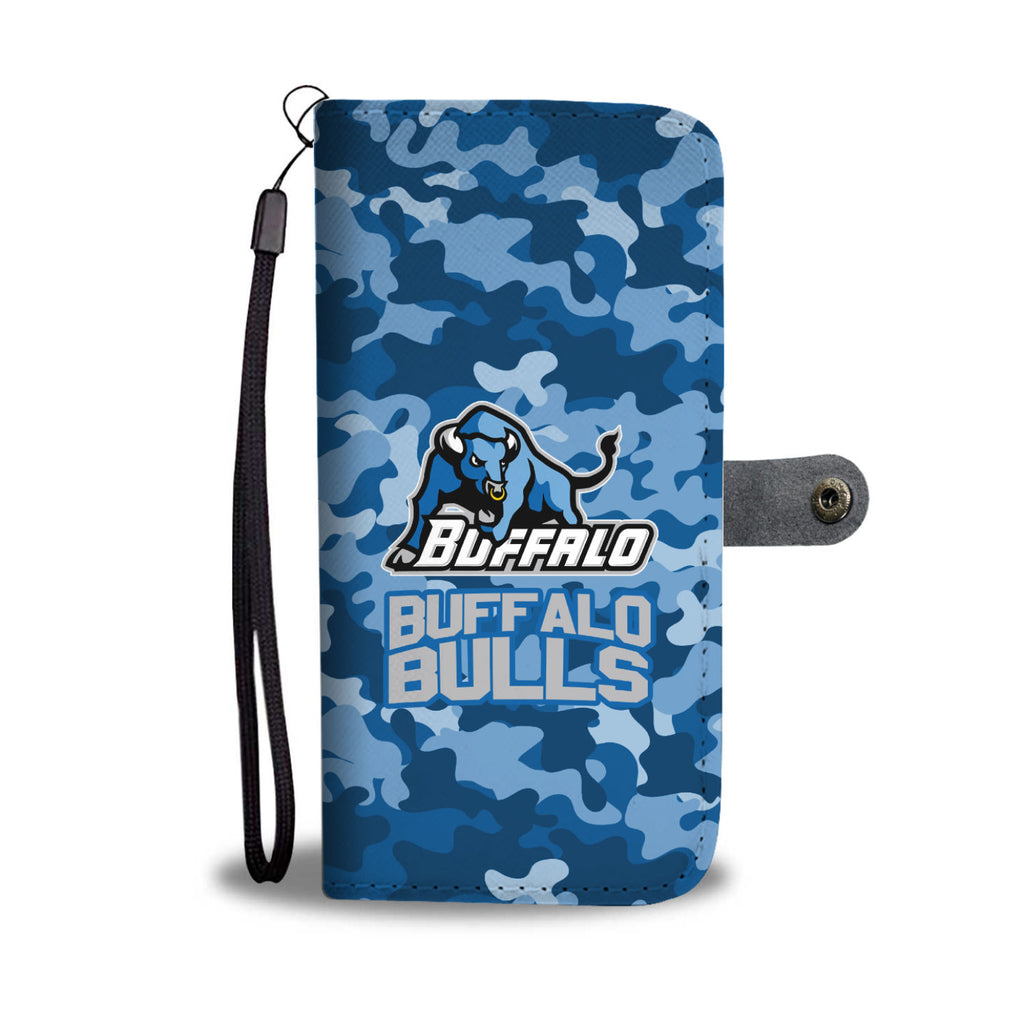 Gorgeous Camo Pattern Buffalo Bulls Wallet Phone Cases