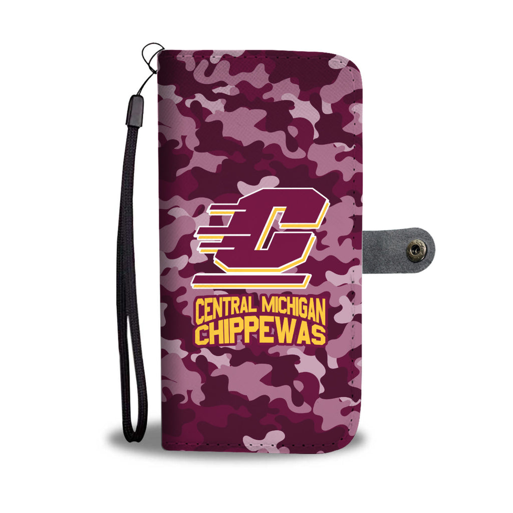 Gorgeous Camo Pattern Central Michigan Chippewas Wallet Phone Cases