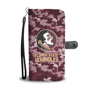 Gorgeous Camo Pattern Florida State Seminoles Wallet Phone Cases