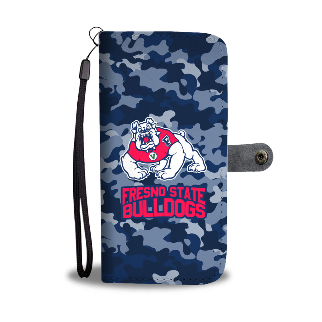 Gorgeous Camo Pattern Fresno State Bulldogs Wallet Phone Cases