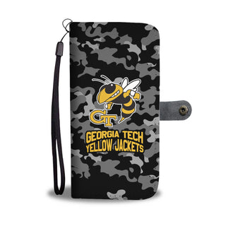 Gorgeous Camo Pattern Georgia Tech Yellow Jackets Wallet Phone Cases