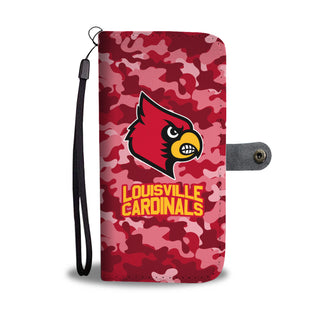 Gorgeous Camo Pattern Louisville Cardinals Wallet Phone Cases