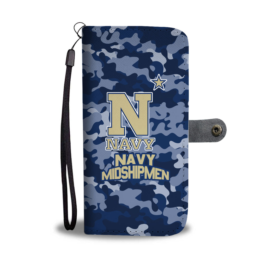 Gorgeous Camo Pattern Navy Midshipmen Wallet Phone Cases