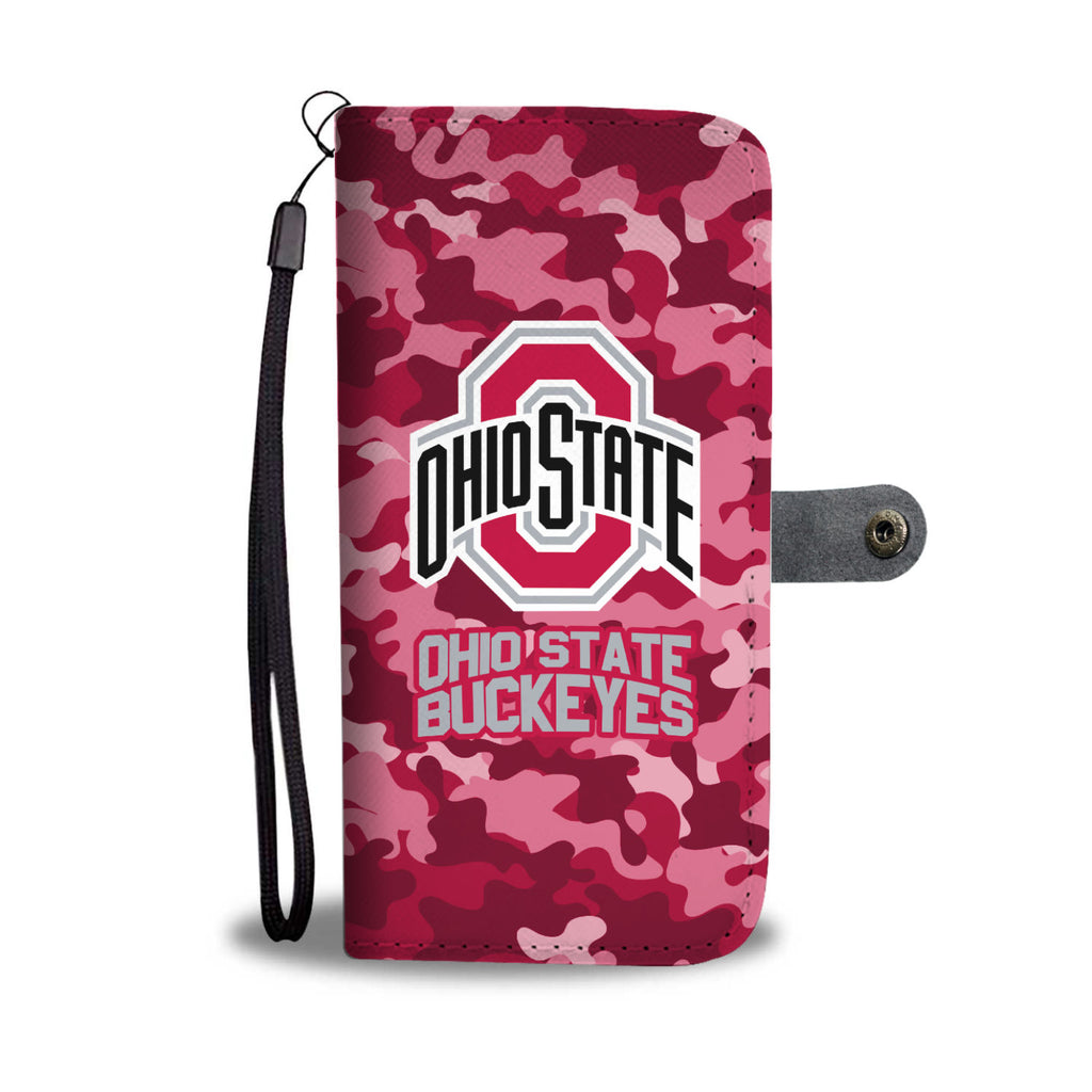 Gorgeous Camo Pattern Ohio State Buckeyes Wallet Phone Cases