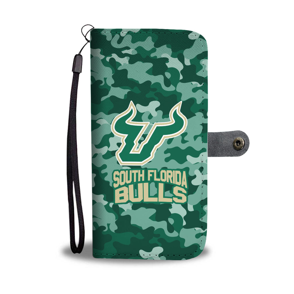 Gorgeous Camo Pattern South Florida Bulls Wallet Phone Cases