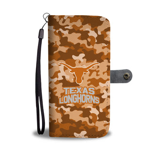 Gorgeous Camo Pattern Texas Longhorns Wallet Phone Cases