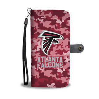 Gorgeous Camo Pattern Atlanta Falcons Wallet Phone Cases