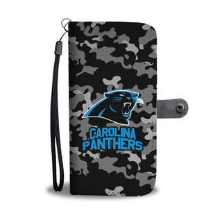 Gorgeous Camo Pattern Carolina Panthers Wallet Phone Cases