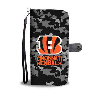 Gorgeous Camo Pattern Cincinnati Bengals Wallet Phone Cases