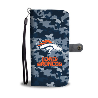 Gorgeous Camo Pattern Denver Broncos Wallet Phone Cases