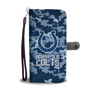 Gorgeous Camo Pattern Indianapolis Colts Wallet Phone Cases