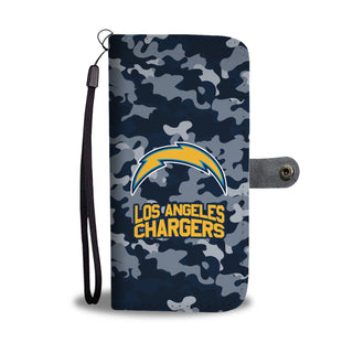 Gorgeous Camo Pattern Los Angeles Chargers Wallet Phone Cases
