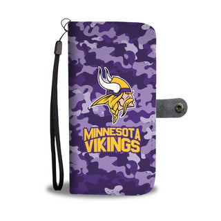 Gorgeous Camo Pattern Minnesota Vikings Wallet Phone Cases