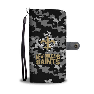 Gorgeous Camo Pattern New Orleans Saints Wallet Phone Cases