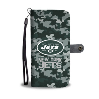 Gorgeous Camo Pattern New York Jets Wallet Phone Cases