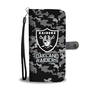 Gorgeous Camo Pattern Oakland Raiders Wallet Phone Cases