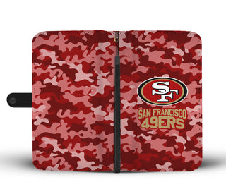 Gorgeous Camo Pattern San Francisco 49ers Wallet Phone Cases