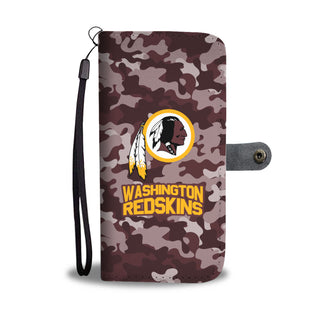 Gorgeous Camo Pattern Washington Redskins Wallet Phone Cases
