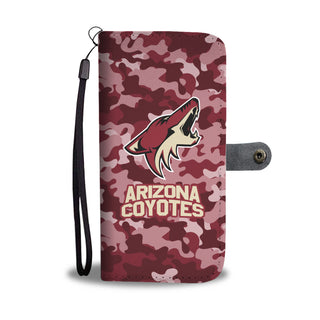 Gorgeous Camo Pattern Arizona Coyotes Wallet Phone Cases