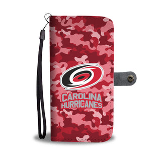 Gorgeous Camo Pattern Carolina Hurricanes Wallet Phone Cases