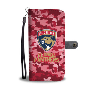 Gorgeous Camo Pattern Florida Panthers Wallet Phone Cases
