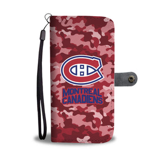 Gorgeous Camo Pattern Montreal Canadiens Wallet Phone Cases