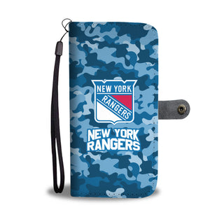 Gorgeous Camo Pattern New York Rangers Wallet Phone Cases