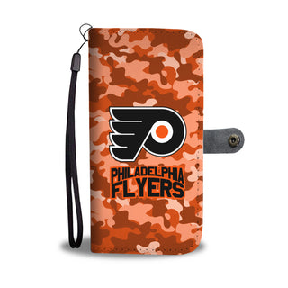 Gorgeous Camo Pattern Philadelphia Flyers Wallet Phone Cases