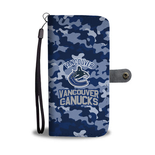 Gorgeous Camo Pattern Vancouver Canucks Wallet Phone Cases
