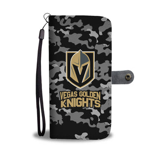 Gorgeous Camo Pattern Vegas Golden Knights Wallet Phone Cases