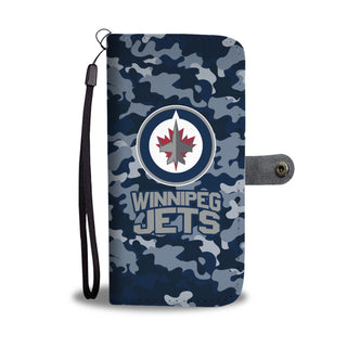 Gorgeous Camo Pattern Winnipeg Jets Wallet Phone Cases